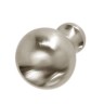 Laiton bouton de porte nickelé, brossé mat forme typique argent mat