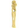 Plaque longue en laiton décorée Art Nouveau or