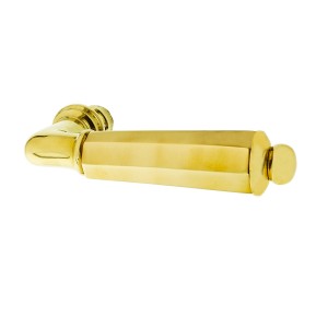 Béquille de porte en laiton, forme droite | or