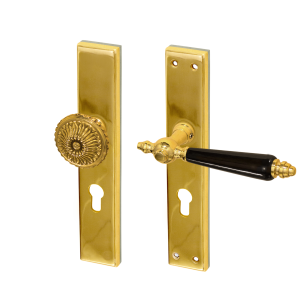Meubles de porte anciens - art nouveau - garniture de porte avec poignée et bouton - modèle WG "Les Sables-d’Olonne 