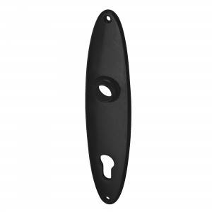 Longue plaque | laiton noire | ovale, forme ronde pour les ensembles de portes d'entrée | Ventano