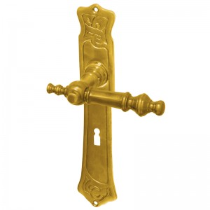 Ferrure de porte antique - plaque longue avec poignée de porte - modèle BB "Sankt Andrä" P
