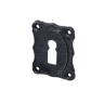 Rosette en fonte pour trou de serrure noir, authentique, design intemporel..