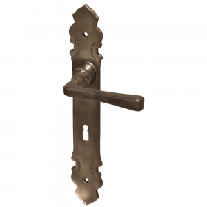 Ensemble de poignées antique | Poignées de porte avec plaques de porte | Laiton patiné foncé| Modèle BB "Vils" | Ventano 