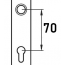 Trou à cylindre 70 mm (norme française pour les portes extérieures)